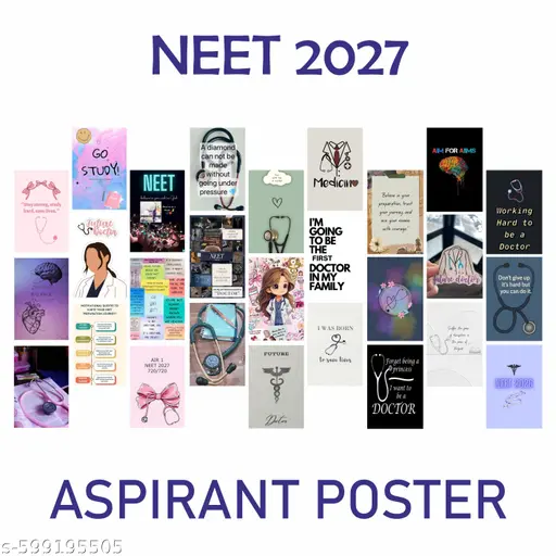 NEET Motivation Poster Set (Pack of 27, 4x6 inch)